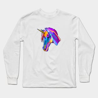 Unicorn geometrical style Long Sleeve T-Shirt